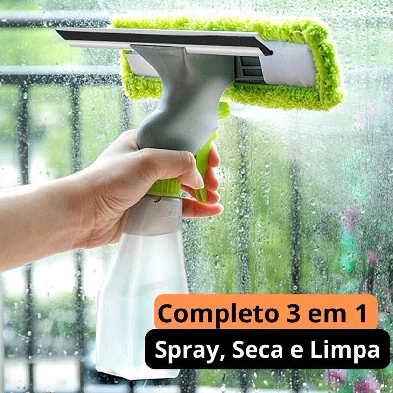 Rodo Spray Limpa E Seca Janelas Vidros 3 Em 1