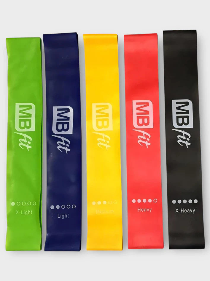 Kit com 5 Faixas Elásticas para Exercícios
